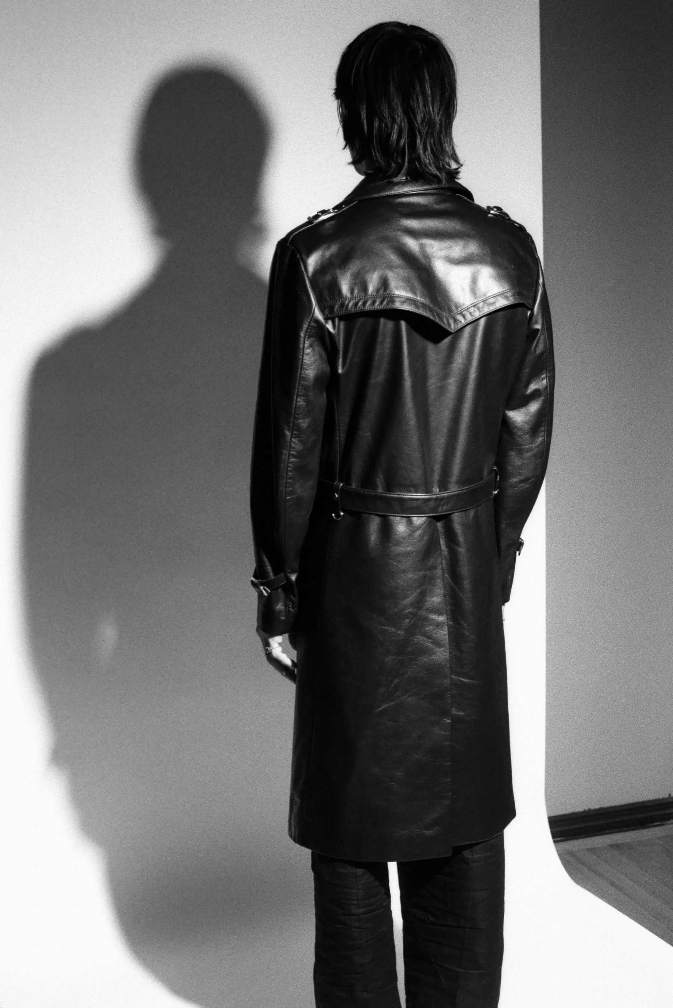 THE SUBTERRANEAN BLACK LEATHER TRENCH COAT