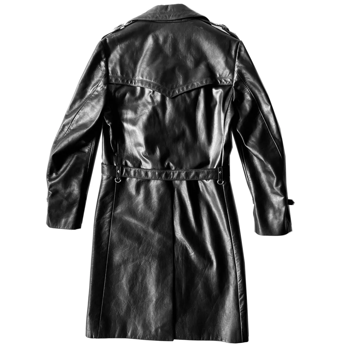 THE SUBTERRANEAN BLACK LEATHER TRENCH COAT