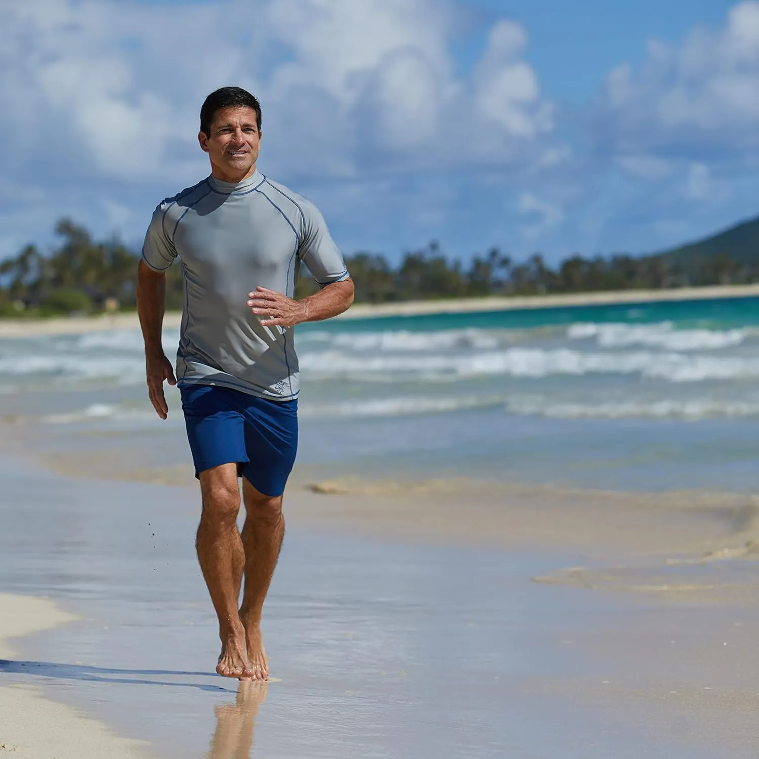 UV SKINZ UPF 50  Mens Short Sleeve Active Sun & Swim Shirt