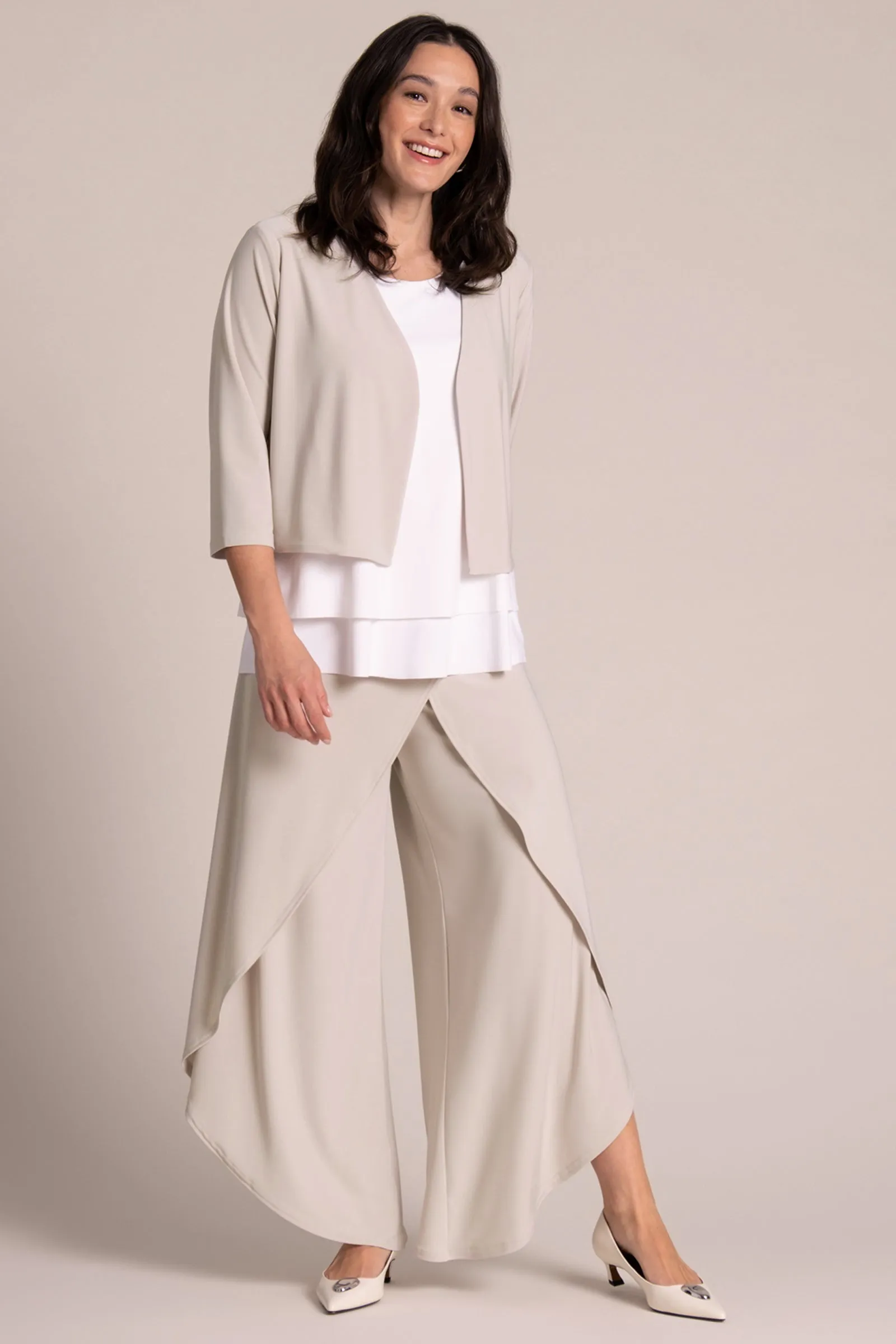 V-Neck Bolero | Cashew