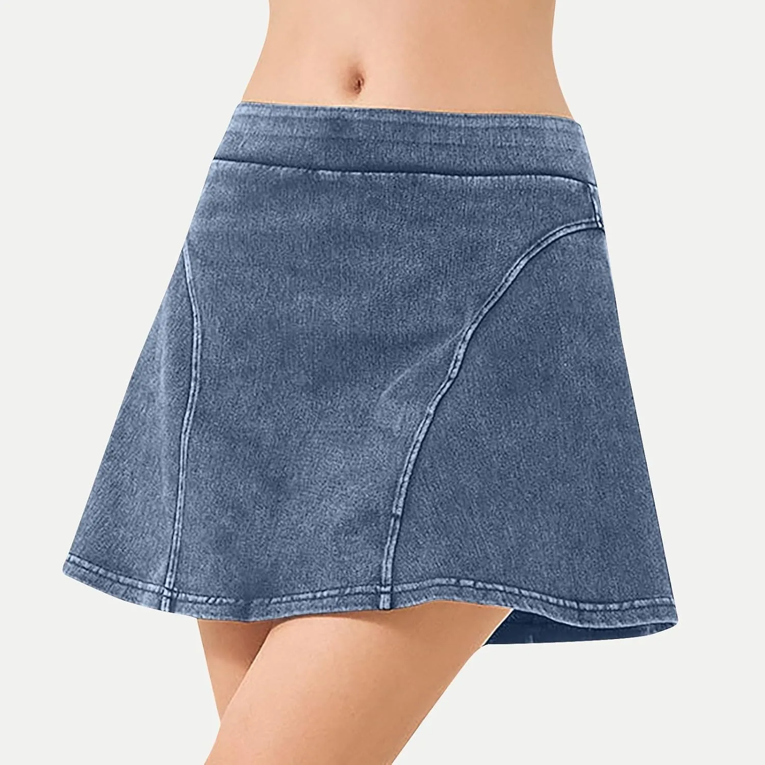 Womens Denim Skirt Shorts Trendy High Waisted Mini Skirt Stretchy Denim Short Skirts 2025 Y2K Mini Shorts Skirts