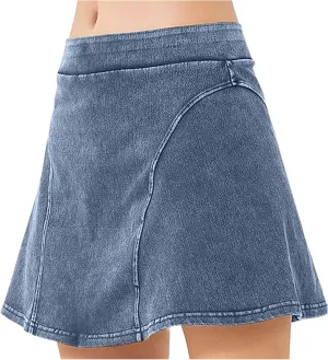 Womens Denim Skirt Shorts Trendy High Waisted Mini Skirt Stretchy Denim Short Skirts 2025 Y2K Mini Shorts Skirts