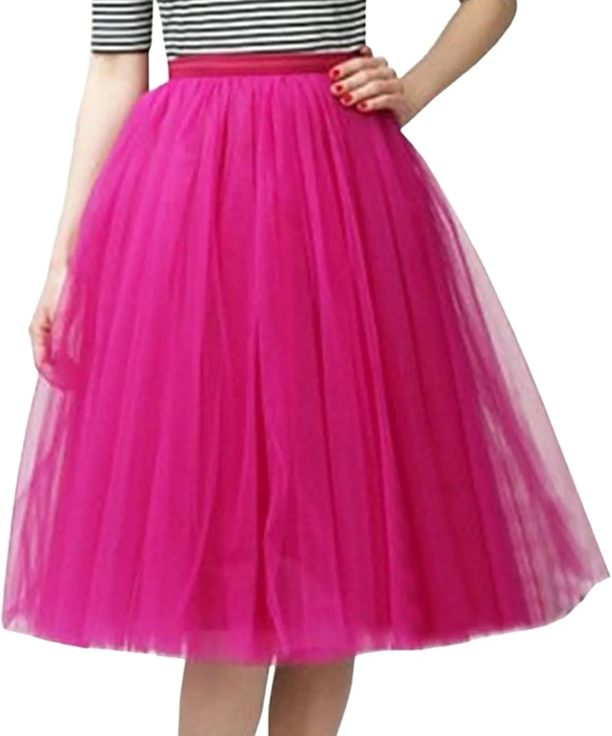 Women's Petticoat Skirt Puffy Tutu Skirt Costume Layered Ballet Tulle Pettiskirts Pleated Tulle Petticoat Tutu