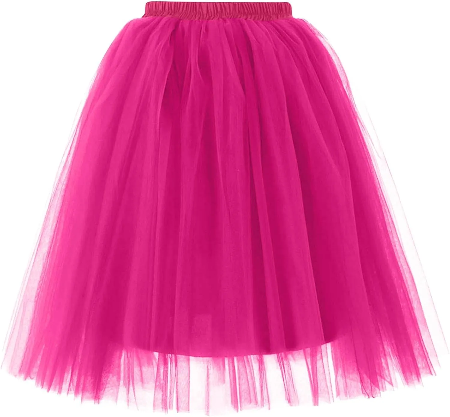 Women's Petticoat Skirt Puffy Tutu Skirt Costume Layered Ballet Tulle Pettiskirts Pleated Tulle Petticoat Tutu