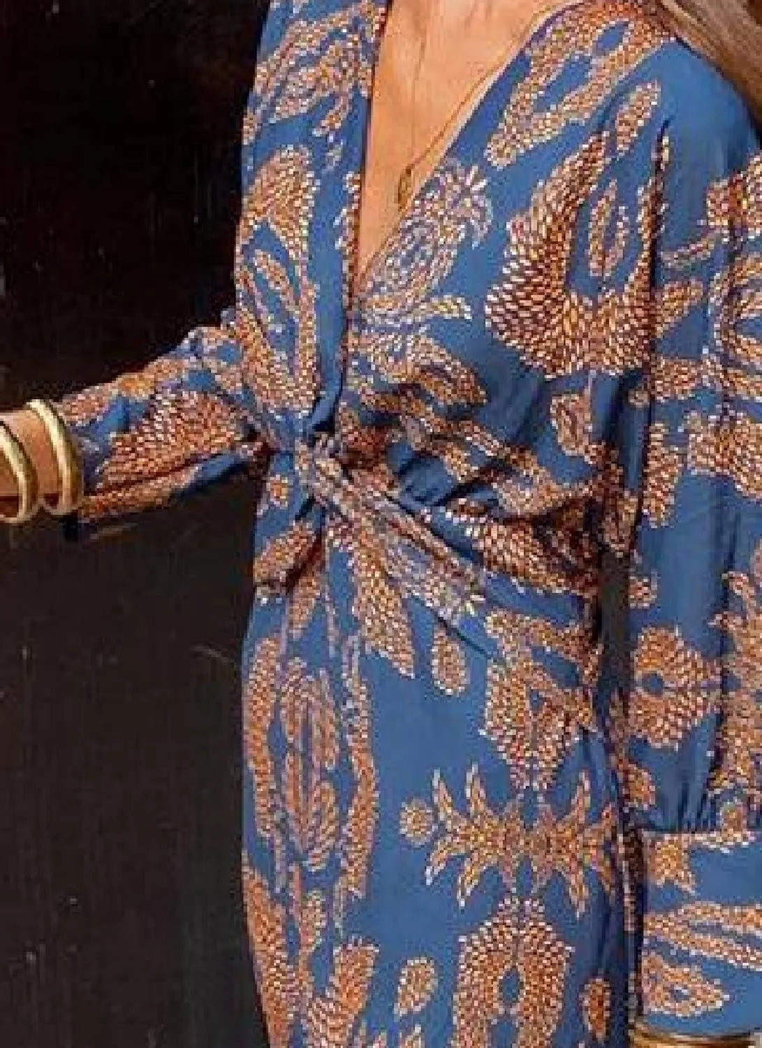 Women's Summer Groovy Floral Bodycon Dresses Casual Deep V Neck Long Sleeve Ruffle Hem Cocktail Mesh Maxi Dress